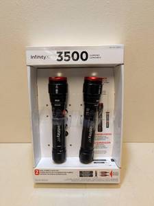 lot 53 image: INFINITY X1 3500 LUMENS DUAL POWER FLASHLIGHT 2PK.