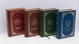 lot 11 image: Set of Four Classic Literature Books  Dickens, London, Twain & Poe (Gramercy Editions)