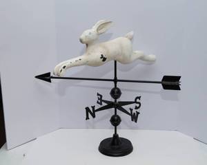 lot 20 image: Folk Art Style Rabbit Weathervane  22.5 Tall