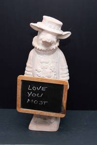 lot 27 image: Pig Figurine with Chalkboard  23 Tall