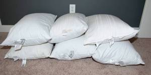 lot 117 image: Set of Six Standard Size Down Feather Pillows  CasalunaTarget
