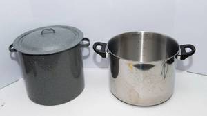 lot 129 image: Set of Two Large Cooking Pots