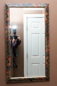 lot 136 image: Wall Mirror with Floral Frame