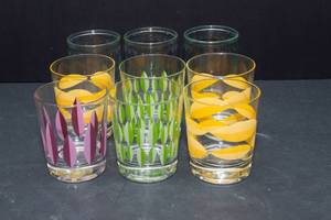 lot 131 image: Assorted Drinking Glasses  IKEA & Jam Jar Style
