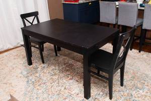 lot 149 image: IKEA INGOLF Dining Table with Two Chairs