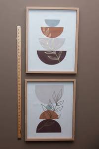 lot 157 image: Set of Two Coordinating Wall Art Pieces  16 x 20