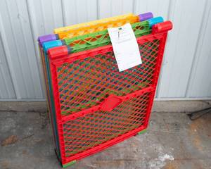 lot 225 image: SuperYard ColorPlay Plastic BabyGate Play Pen  Model 8766 by NorthStates