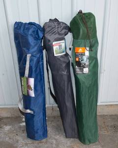 lot 229 image: Two Camping Chairs & 72-Can Collapsible Stand Cooler