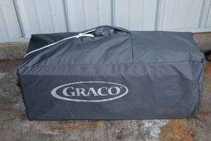 lot 235 image: Graco Pack n Play  Pink Flowers Pattern