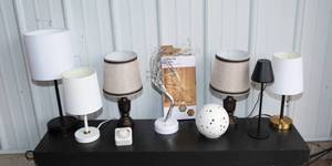lot 240 image: Variety of Small Lamps  Untested