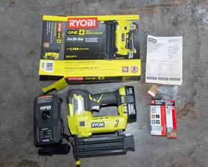 lot 244 image: Ryobi Brad Nailer  Untested, Includes Battery Charger