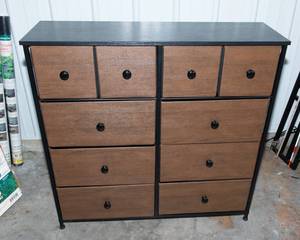 lot 228 image: 10-Drawer Steel Frame Bedroom Storage Organizer Dresser