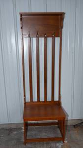 lot 257 image: Bench with Coat Hooks