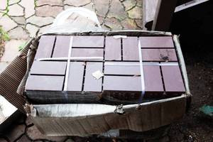 lot 267 image: Interlocking Deck Tiles  Brown, Plastic