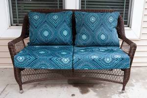 lot 271 image: Plastic Wicker Outdoor Couch