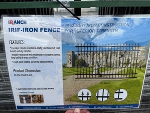 lot 24 image: SDLANCH Iron Fence Panels (IRIF), 1 bundle containing approx 80 linear feet