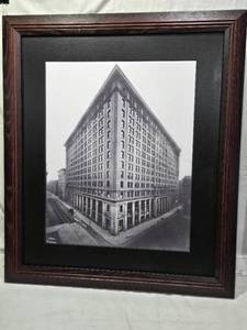 lot 10 image: Framed 1916 C.J. Hibbard Photograph of the Great Northern Building in St. Paul Railroad and Bank Building - Approx. 30 12 x 35 14
