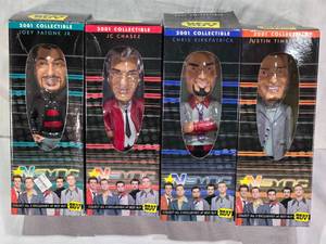 lot 16 image: NSync 2001 Collectible Bobblehead Figures Joey Fatone Jr., JC Chasez, Chris Kirkpatrick, and Justin Timberlake