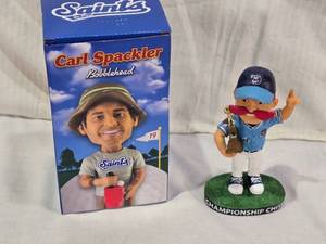 lot 18 image: St. Paul Saints Carl Spackler Bobblehead with Championship Chisel Figurine