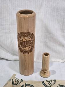 lot 23 image: Minnesota Twins Dugout Mug and TC Knob Wooden Shot Glass - New