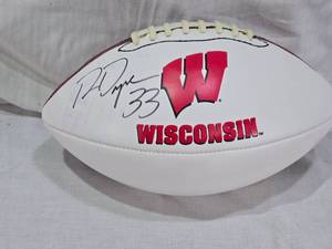 lot 29 image: Ron Dayne Wisconsin Badgers Autographed Football