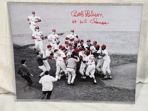 lot 64 image: Bob Gibson Autographed Photo 1964 World Series Champs  - St. Louis Cardinals Baseball Memorabilia