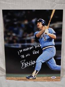 lot 67 image: Bob Horner Autographed Photo 1978 NL Rookie of the Year