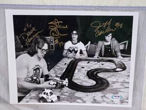 lot 69 image: Signed Photo of Dave Hanson, Steve Carlson, and Jeff Carlson Classic Hocky Film Slap Shot