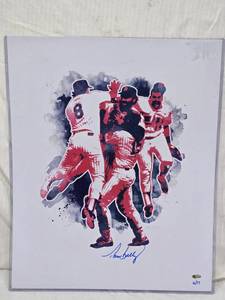 lot 72 image: Tom Kelly Signed Minnesota Twins Artwork with Certificate of Authenticity Numbered 617