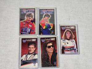 lot 81 image: Lot of 5 Racing Cards Featuring Jeff Gordon and Earnhardt Family