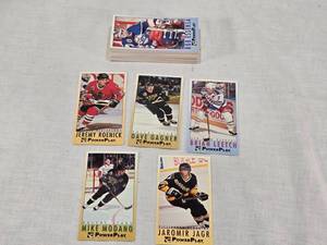 lot 82 image: 1993-1994 Fleer PowerPlay Hockey Cards Featuring Jeremy Roenick, Dave Gagner, Brian Leetch, Mike Modano, Jaromir Jagr and More