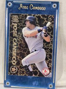 lot 88 image: Jose Canseco 1996 Pacific Collection Estrellas Latinas #EL-7 - Boston Red Sox Baseball Card