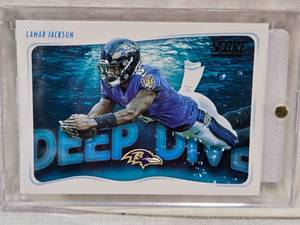 lot 93 image: Lamar Jackson 2020 Panini Score Deep Dive #DD-LJ - Baltimore Ravens Football Card