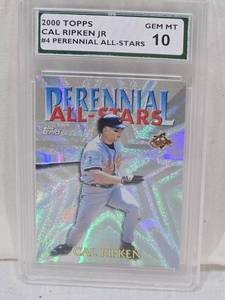 lot 101 image: Cal Ripken Jr. 2000 Topps Perennial All-Stars #4 SPAuthentication GEM MT 10 - Baltimore Orioles Baseball Card
