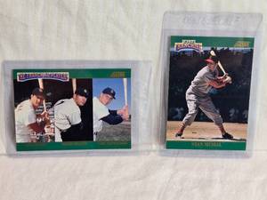 lot 171 image: Lot of 2 Score Franchise Players Baseball Cards One with  Stan Musial, Mickey Mantle, and Carl Yastrzemski - The Other is Musial