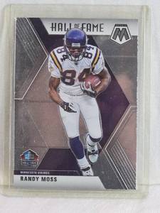 lot 172 image: Randy Moss 2020 Panini Mosaic Hall of Fame #283 - Minnesota Vikings Football Card