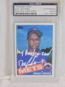 lot 188 image: Dwight Gooden 1985 Topps Auto #620 PSA Authenticated - New York Mets Vintage Baseball Card - My Rookie Card