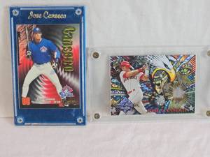 lot 189 image: Lot of 2 Jose Canseco Baseball Cards 1998 Skybox and 1995 Topps Ring Leaders