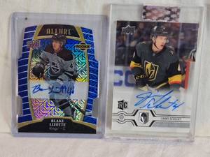 lot 206 image: Lot of 2 Hockey Cards Featuring Blake Lizotte Rookie Auto and Jimmy Schuldt Rookie Auto