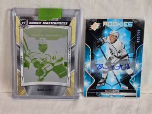 lot 211 image: Lot of 2 Blake Lizotte Rookie Hockey Cards 2019-20 Upper Deck the Cup 11 and Upper Deck SPx 200299
