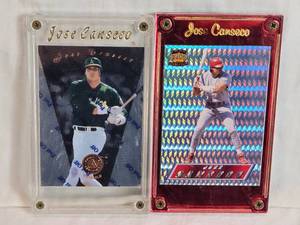 lot 230 image: Lot of 2 Jose Canseco Baseball Cards in Screw Downs