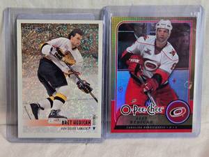 lot 239 image: Lot of 2 Bret Hedican Hockey Cards Including Topps Premier and O-Pee-Chee.