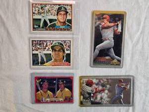 lot 241 image: Lot of 5 Jose Canseco Baseball Cards Including Topps and Fleer Sets