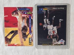 lot 307 image: Lot of 2 Basketball Cards Featuring Shaquille ONeal Rookie Upper Deck and Michael Jordan Collectors Choice