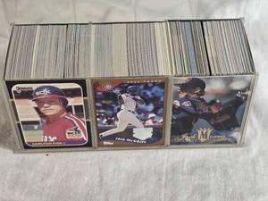 lot 311 image: 8 Plastic Case of Baseball Cards Featuring Various Brands and Year 97 Fleer Ultra, Pinnacle 1997, Donruss 87, 2002 and More - Uncounted