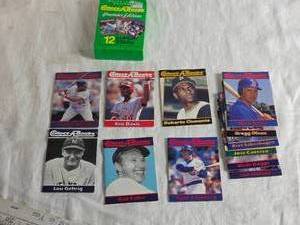 lot 315 image: 1990 Series 1 Box #3 of 12 Collect-A-Books Baseball Cards Featuring Lou Gehrig, Roberto Clemente, and More