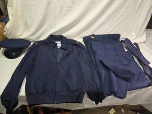 lot 331 image: DSICP Wings Air Force Jacket (42L), Air Force Dress Pants (36R) and Size 7 Cap