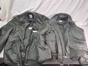 lot 334 image: Lot of 3 Air Force Flight Jackets including CWU-36P and CWU-45P All Size Large - WinterCold Weather and Summer