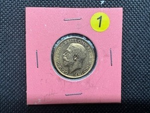 1911 British Gold Sovereign Coin 0.2354 Oz. of Gold