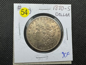 lot 54 image: 1880-S Morgan Silver Dollar Marked XF When Purchased